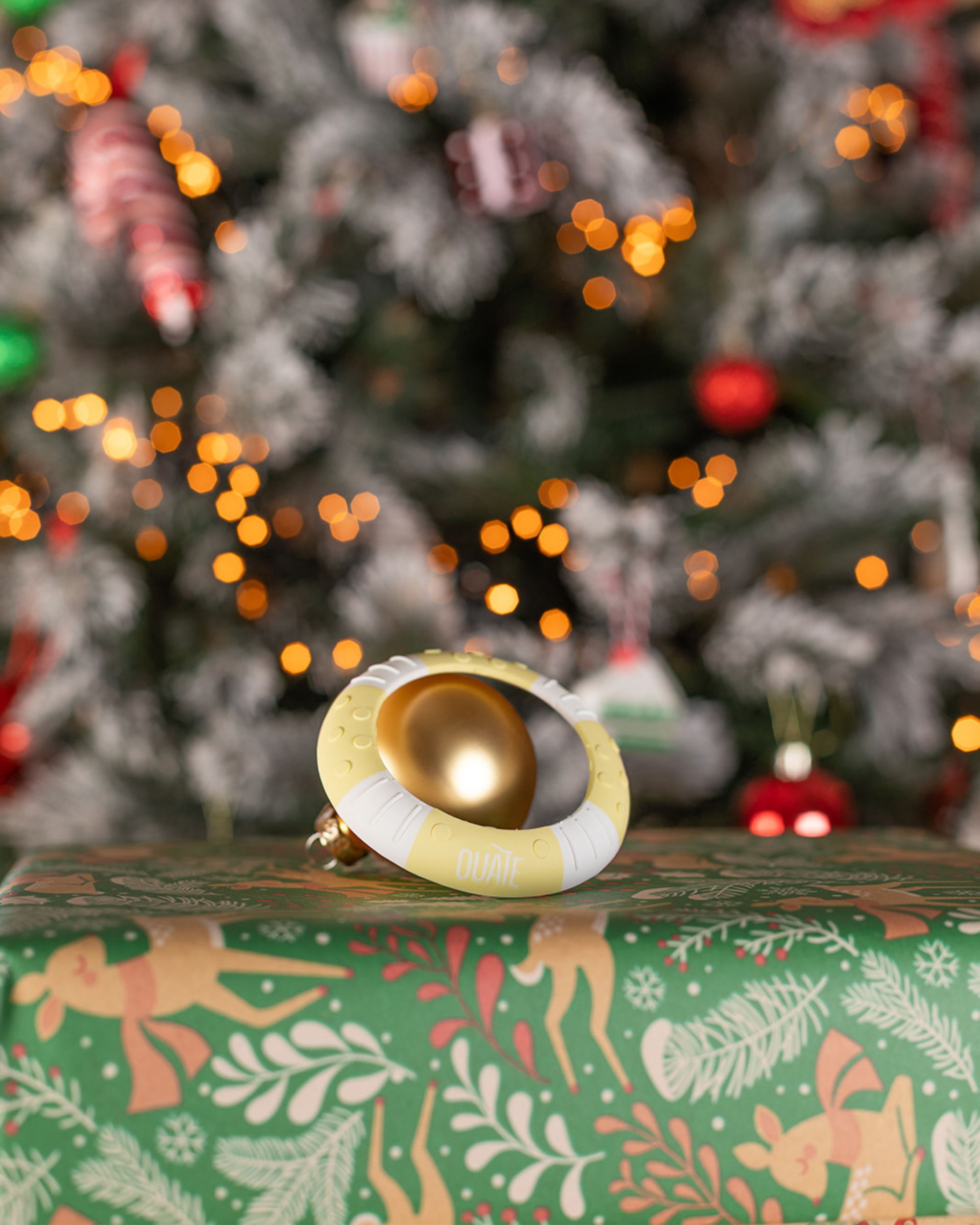 My yellow teething buoy